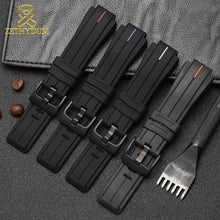 Load image into Gallery viewer, high quality Silicone Rubber bracelet 24*16mm watchband for timex T2N720 T2N721 TW2T76300 watch band sports silicone strap