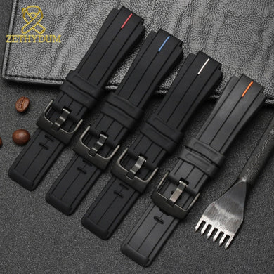 high quality Silicone Rubber bracelet 24*16mm watchband for timex T2N720 T2N721 TW2T76300 watch band sports silicone strap