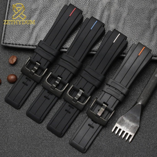 high quality Silicone Rubber bracelet 24*16mm watchband for timex T2N720 T2N721 TW2T76300 watch band sports silicone strap