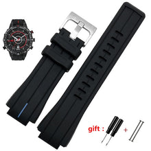 Load image into Gallery viewer, high quantity rubber watchband for timex WATCHT2N720 T2N721 TW2T76300 black Waterproof silicone sports strap 28*16mm