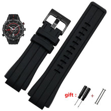 Load image into Gallery viewer, high quantity rubber watchband for timex WATCHT2N720 T2N721 TW2T76300 black Waterproof silicone sports strap 28*16mm