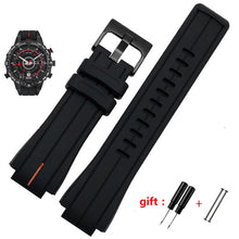 Load image into Gallery viewer, high quantity rubber watchband for timex WATCHT2N720 T2N721 TW2T76300 black Waterproof silicone sports strap 28*16mm