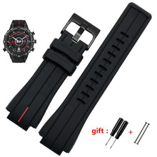 Load image into Gallery viewer, high quantity rubber watchband for timex WATCHT2N720 T2N721 TW2T76300 black Waterproof silicone sports strap 28*16mm