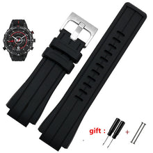 Load image into Gallery viewer, high quantity rubber watchband for timex WATCHT2N720 T2N721 TW2T76300 black Waterproof silicone sports strap 28*16mm