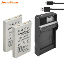 Load image into Gallery viewer, Powtree 1800mAh EN-EL5 Digital Camera Battery+USB Charger for Nikon Coolpix P4 P80 P90 P100 P500 P510 P520 P530 P5000 P5100 L10