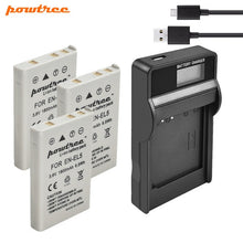 Load image into Gallery viewer, Powtree 1800mAh EN-EL5 Digital Camera Battery+USB Charger for Nikon Coolpix P4 P80 P90 P100 P500 P510 P520 P530 P5000 P5100 L10