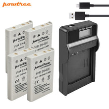 Load image into Gallery viewer, Powtree 1800mAh EN-EL5 Digital Camera Battery+USB Charger for Nikon Coolpix P4 P80 P90 P100 P500 P510 P520 P530 P5000 P5100 L10