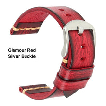 Load image into Gallery viewer, Maikes Genuine Leather Watchband for Galaxy Watch Strap 18mm 20mm 22mm 24mm Watch Band Tissote Timex Omega Wrist Bracelets