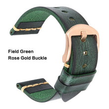 Load image into Gallery viewer, Maikes Genuine Leather Watchband for Galaxy Watch Strap 18mm 20mm 22mm 24mm Watch Band Tissote Timex Omega Wrist Bracelets