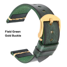 Load image into Gallery viewer, Maikes Genuine Leather Watchband for Galaxy Watch Strap 18mm 20mm 22mm 24mm Watch Band Tissote Timex Omega Wrist Bracelets