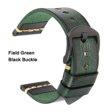 Load image into Gallery viewer, Maikes Genuine Leather Watchband for Galaxy Watch Strap 18mm 20mm 22mm 24mm Watch Band Tissote Timex Omega Wrist Bracelets