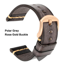 Load image into Gallery viewer, Maikes Genuine Leather Watchband for Galaxy Watch Strap 18mm 20mm 22mm 24mm Watch Band Tissote Timex Omega Wrist Bracelets