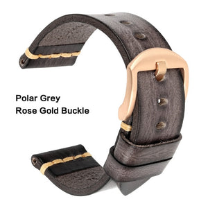 Maikes Genuine Leather Watchband for Galaxy Watch Strap 18mm 20mm 22mm 24mm Watch Band Tissote Timex Omega Wrist Bracelets