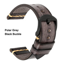 Load image into Gallery viewer, Maikes Genuine Leather Watchband for Galaxy Watch Strap 18mm 20mm 22mm 24mm Watch Band Tissote Timex Omega Wrist Bracelets