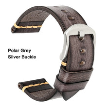 Load image into Gallery viewer, Maikes Genuine Leather Watchband for Galaxy Watch Strap 18mm 20mm 22mm 24mm Watch Band Tissote Timex Omega Wrist Bracelets