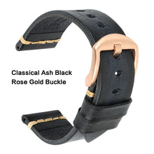 Load image into Gallery viewer, Maikes Genuine Leather Watchband for Galaxy Watch Strap 18mm 20mm 22mm 24mm Watch Band Tissote Timex Omega Wrist Bracelets
