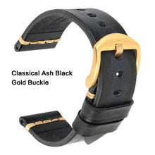 Load image into Gallery viewer, Maikes Genuine Leather Watchband for Galaxy Watch Strap 18mm 20mm 22mm 24mm Watch Band Tissote Timex Omega Wrist Bracelets