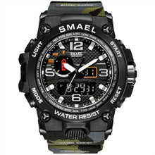 Load image into Gallery viewer, Men Military Watch 50m Waterproof Wristwatch LED Quartz Clock Sport Watch Male relogios masculino 1545 Sport Watch Men S Shock