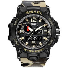 Load image into Gallery viewer, Men Military Watch 50m Waterproof Wristwatch LED Quartz Clock Sport Watch Male relogios masculino 1545 Sport Watch Men S Shock