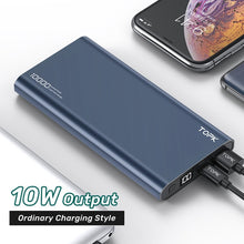Load image into Gallery viewer, TOPK Power Bank 10000mAh Portable Charger LED External Battery PowerBank PD Two-way Fast Charging PoverBank for iPhone Xiaomi mi