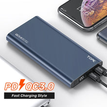 Load image into Gallery viewer, TOPK Power Bank 10000mAh Portable Charger LED External Battery PowerBank PD Two-way Fast Charging PoverBank for iPhone Xiaomi mi
