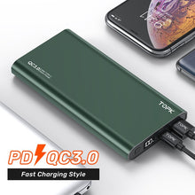 Load image into Gallery viewer, TOPK Power Bank 10000mAh Portable Charger LED External Battery PowerBank PD Two-way Fast Charging PoverBank for iPhone Xiaomi mi