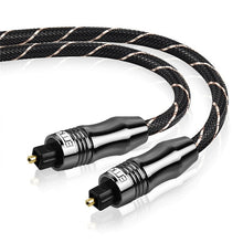 Load image into Gallery viewer, EMK 5.1 Digital Sound SPDIF Optical Cable Toslink Cable Fiber Optical Audio Cable with braided jacket OD6.0 1m 2m 3m 10m 15m