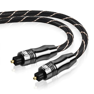EMK 5.1 Digital Sound SPDIF Optical Cable Toslink Cable Fiber Optical Audio Cable with braided jacket OD6.0 1m 2m 3m 10m 15m