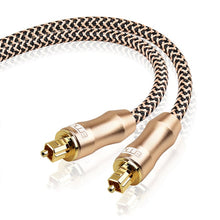 Load image into Gallery viewer, EMK 5.1 Digital Sound SPDIF Optical Cable Toslink Cable Fiber Optical Audio Cable with braided jacket OD6.0 1m 2m 3m 10m 15m